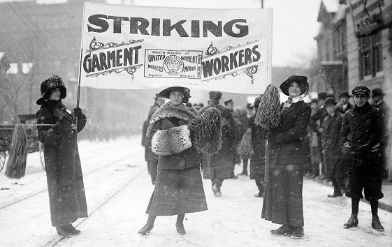 Sarah Monroe rallies the garment workers