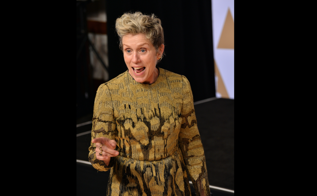 Frances McDormand says the words: “inclusion rider”